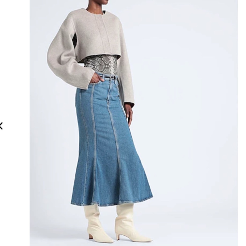 COS Denim Panel Swing Skirt NWT Size 14